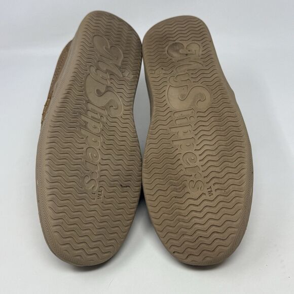 My Pillow Slippers Mules Womens 7 Tan Brown Jersey Lined Moccasins Comfort Shoes - Picture 12 of 15